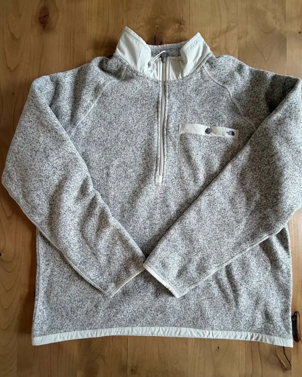 The North Face Mens Gordon Lyons 1/4 Zip Fleece Gray Heather Size XL